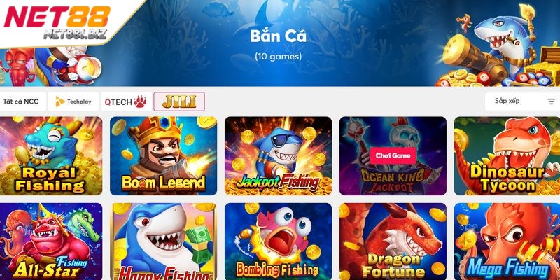Bắn cá NET88 - Trải nghiệm săn thưởng rinh quà cực khủng 3 Sảnh JILI tạo trải nghiệm săn cá hấp dẫn nhận phần thưởng lớn